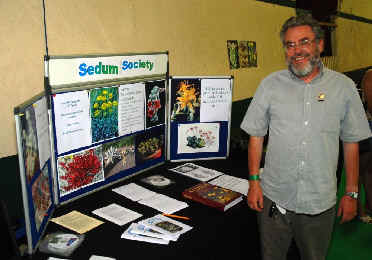 Ray Stephenson with the Sedum Society stand