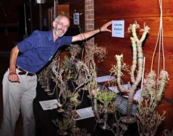 Derek Tribble with his Tylecodon display