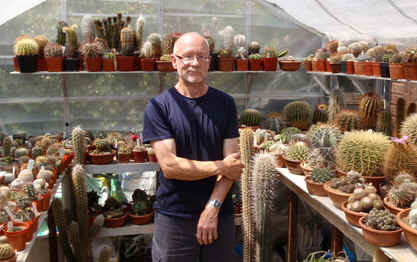 David Latham with his plants